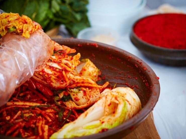 Preparazione del Kimchi